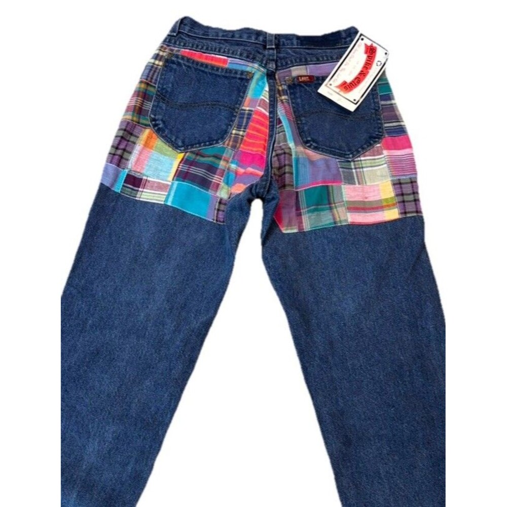 Spike & Elvis Reworked Patchwork Jeans Size 7 Upcycled Denim Y2K USA